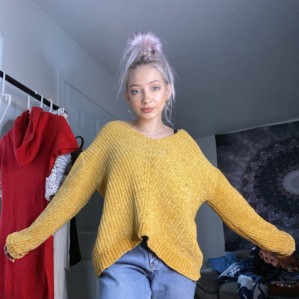 Chunky Yellow Sweater